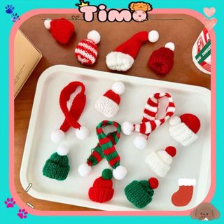 Mũ Len Và Khăn Quàng Cổ Mini Tổng Hợp Trang Trí Noel Xinh Decor Đồ Dùng Timo GQ17
