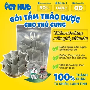 Gói Thảo Dược Tắm Hỗ Trợ Chăm Sóc Da Lông, Nấm Ghẻ, Viêm Da Chó Mèo