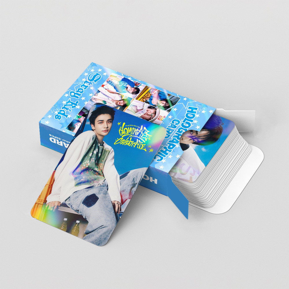 124 chiếc STRAY KIDS 2026 Lời chào mùa giải Starlight Supper Club Laser Hologram Lomo Cards dominATE celebrATE Photocards BANG CHAN HAN Bưu thiếp ba chiều YM