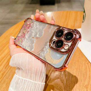 Ốp Điện Thoại Hoa Tranh Sơn Dầu Tươi Cho VIVO X300 X200 X100 Ultra iQOO 15 13 12 11 Pro Z10 Z9 Turbo Z9x 5G Vỏ Màu Mạ Điện