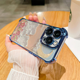 Ốp Điện Thoại Hoa Tranh Sơn Dầu Tươi Cho OPPO Reno 15 14 14F 13 13F 12 12F 11 11F 10 Pro Plus 5G Vỏ Màu Mạ Điện