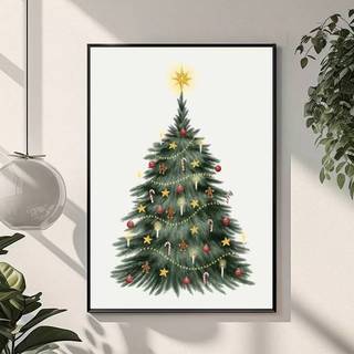 Giáng Sinh Thời Trang Đơn Giản Xanh Tranh HD In Canvas Treo Tường Nghệ Thuật Poster Nhà Phòng Khách Phòng Trang Trí Văn Phòng Tranh