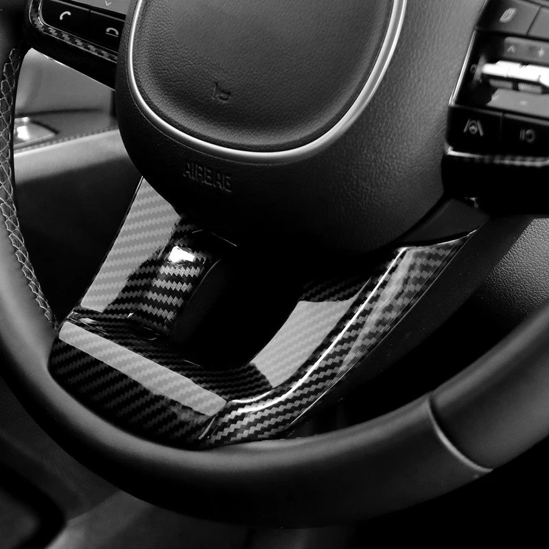 Sợi Carbon ABS Vô Lăng Công Tắc Nút Khung Trang Trí Viền Nội Thất Decal Cho Xe Kia Sorento MQ4 2021-2026 LHD / RHD