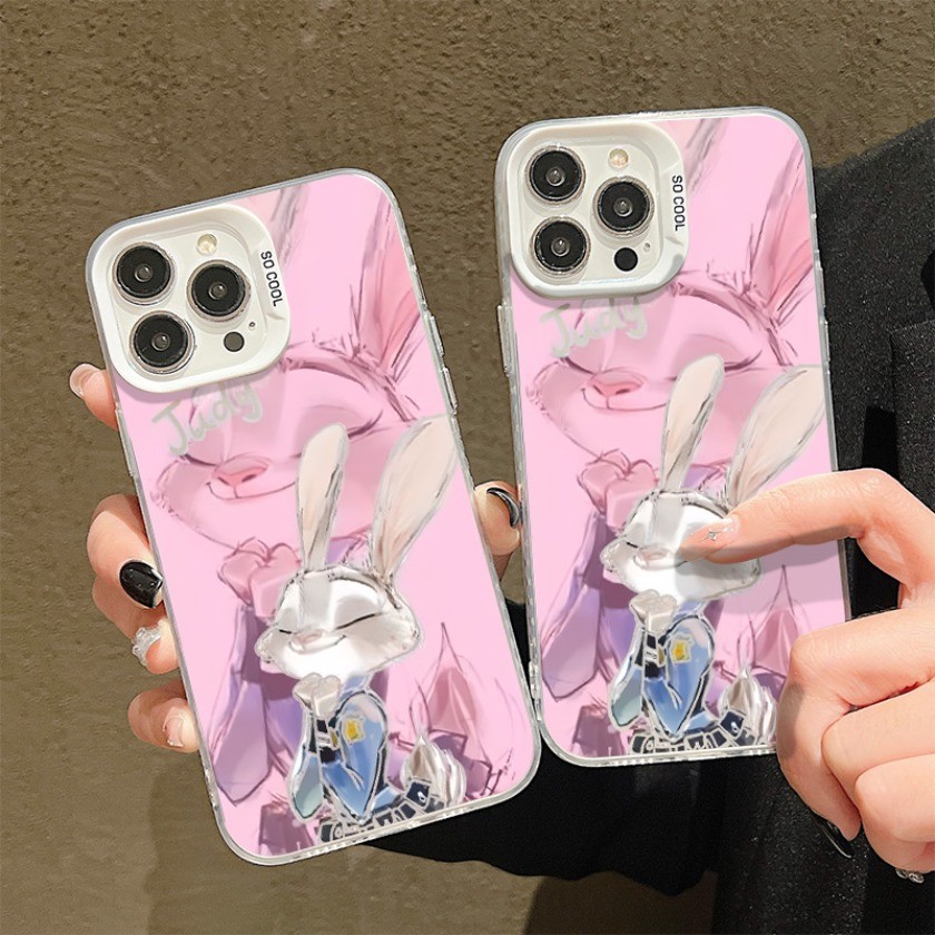 Dành Cho OPPO Reno 14 12 13 Pro 13F 12F 11F 11 10 8 6 5 4 Pro 6 7 8 Lite 7Z 8Z Zootopia Cặp Đôi In Hình Dễ Thương Matte Chống Sốc Ốp Lưng Điện Thoại