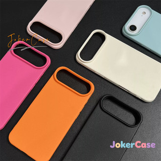 Vỏ Cho IPhone 17 11 16 13 14 12 15 Pro Max X XS Max XR 15 14 16 Plus Air Mẫu Kẹo Màu Đơn Giản Mẫu Da Màu Mềm