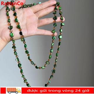 Vòng cổ dài RATTANCO phong cách bohemian cổ điển, hai lớp với nhiều màu sắc, phù hợp cho nữ