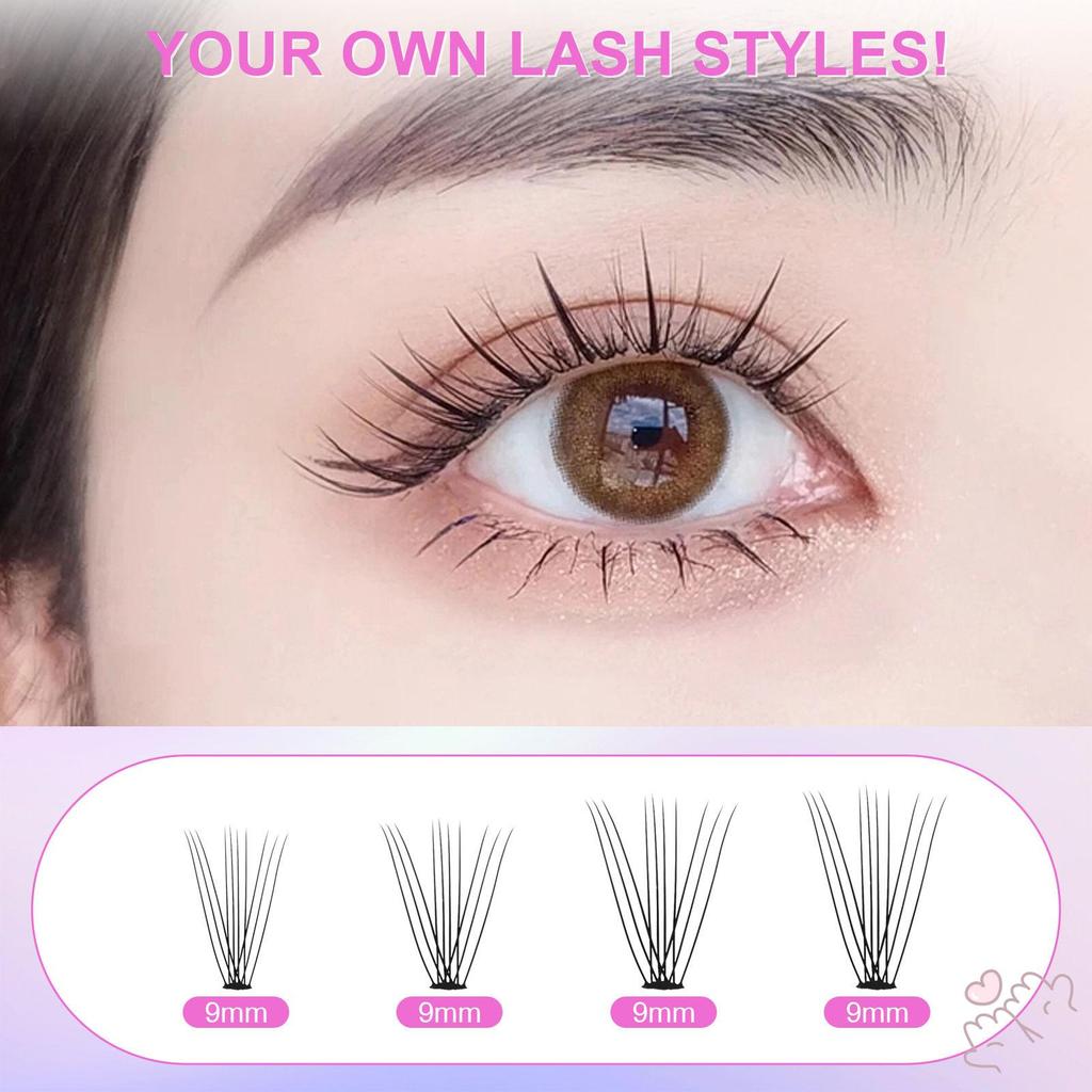Cụm mi riêng lẻ Lông mi giả Tự bôi Nối mi giả để trang điểm Dụng cụ làm đẹp