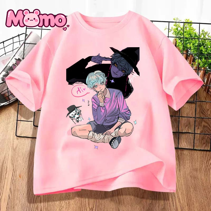 KPop Demon Hunters Saja Áo Thun Bé Trai Phong Cách Huntrix Thường Ngày Bé Trai Và Bé Gái Cùng Cổ Tròn Áo Thun Tay Ngắn Áo