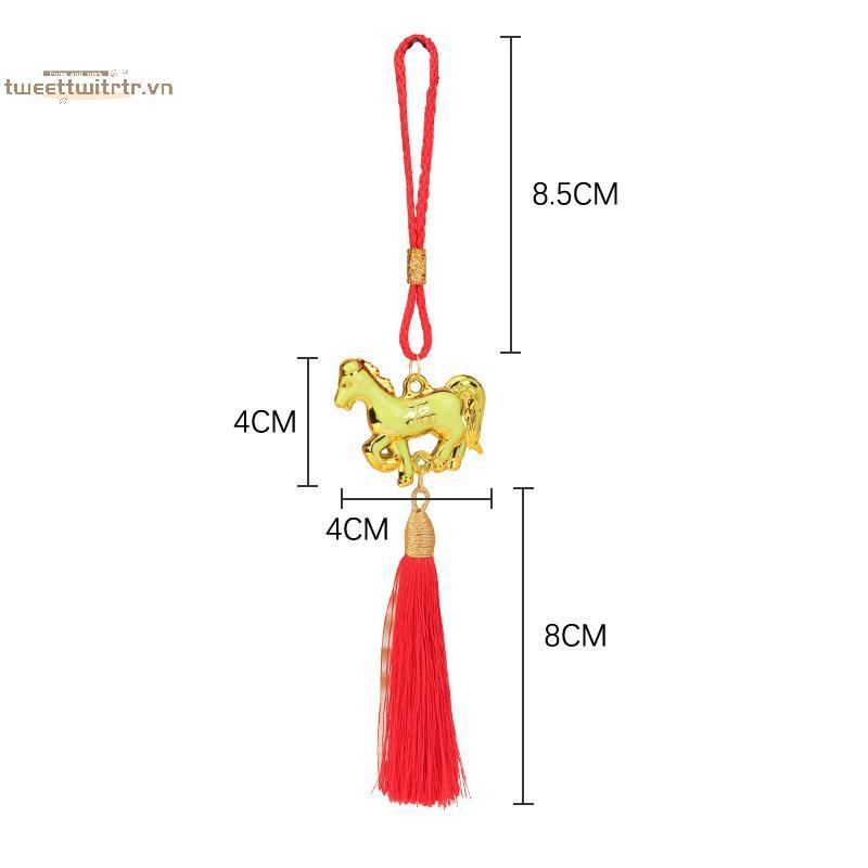 TRTR 1 / 6 Chiếc 2026 Năm Ngựa Treo Tường Trang Trí Mặt Dây Chuyền May Mắn Năm Mới Dầu-Drip Ngựa Mặt Dây Chuyền Trang Trí Đồ Gia Đình VN