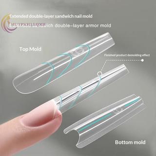 Csndices 140 / 280 chiếc Sandwich Dual Nail Forms Extensions-Hình thức thường ngày Khuôn dưới cùng hình vuông dài Hạnh nhân Nail Art Forms Dụng cụ làm móng tay VN