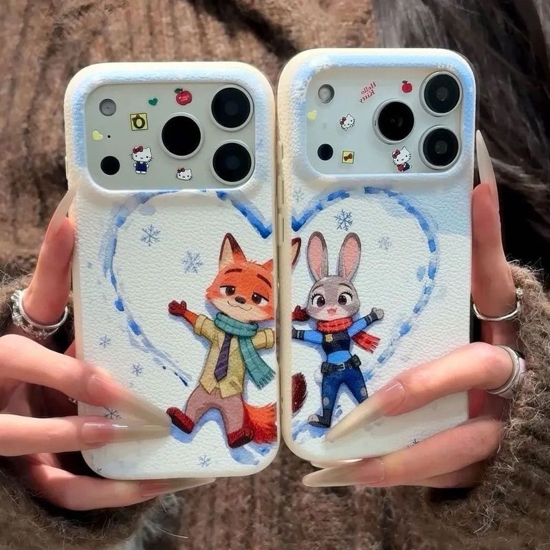 ✨Spot】[Ốp điện thoại Judy Nick Snow Love] ốp lưng iphone 17air/iphone 16promax/15pro/14plus, Cặp đôi