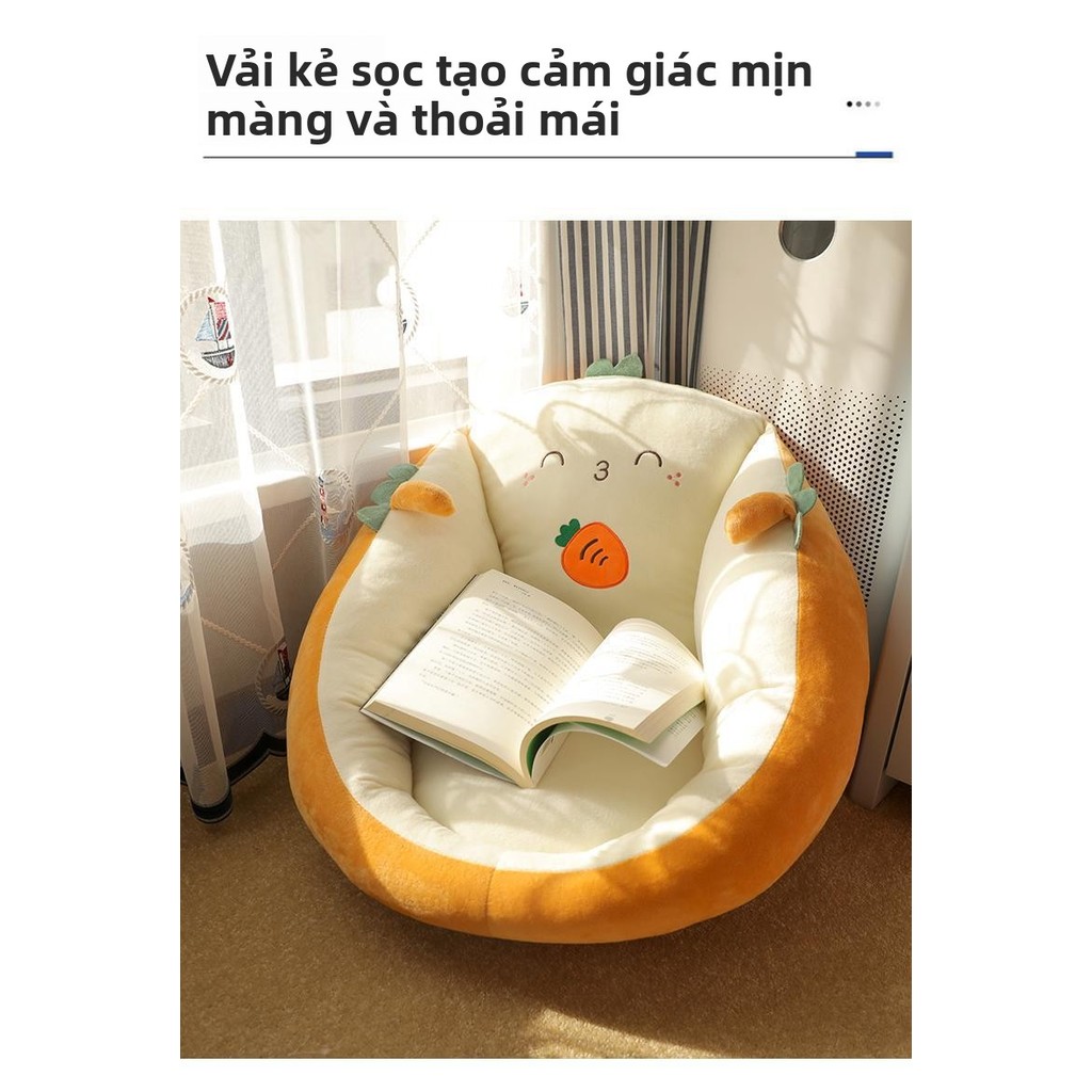 Đệm tựa lưng lười biếng- Đệm sàn Tatami dày siêu dày, Thích hợp cho phòng ngủ, cửa sổ vịnh, nhà cho thuê, thiết kế hoạt hình dễ thương