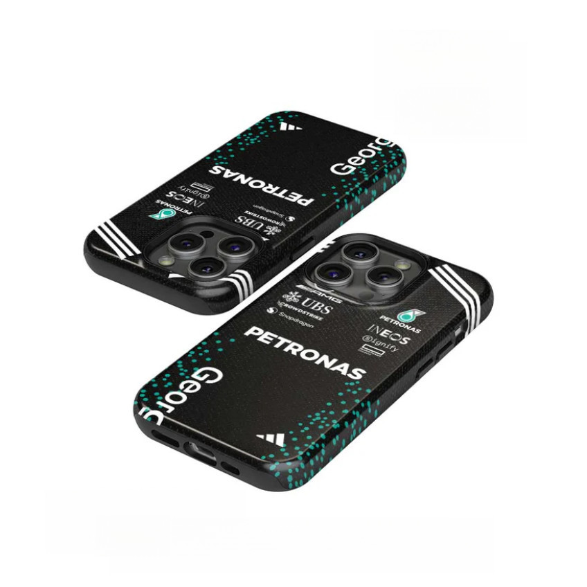 George Russell 2025 Mercedes F1 Race – Ốp điện thoại AMG Petronas thích hợp cho iPhone17 16Pro 16e 15ProMax 14Pro 13 12 13mini Samsung S24 S22 S25 2in1 ốp lưng cứng bóng