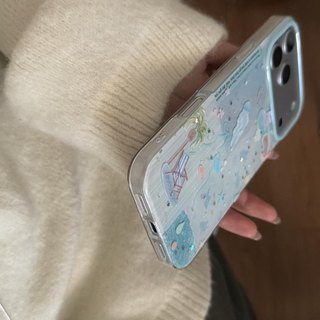 Ốp lưng cứng Tương thích với iPhone 13 14 14Pro 14ProMax 15 15Pro 15ProMax 16 16Pro 16ProMax 17 17Pro 17ProMax 17Air Blue Ocean Pattern Case