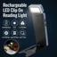 Đèn Sách Clip-On EDIWANY, Đèn Đánh Dấu Trang LED 3 Màu, Chất Lượng Cao Sạc Bảo Vệ Mắt 5 Độ Sáng Đèn Sách Mini Ngủ Đọc Sách