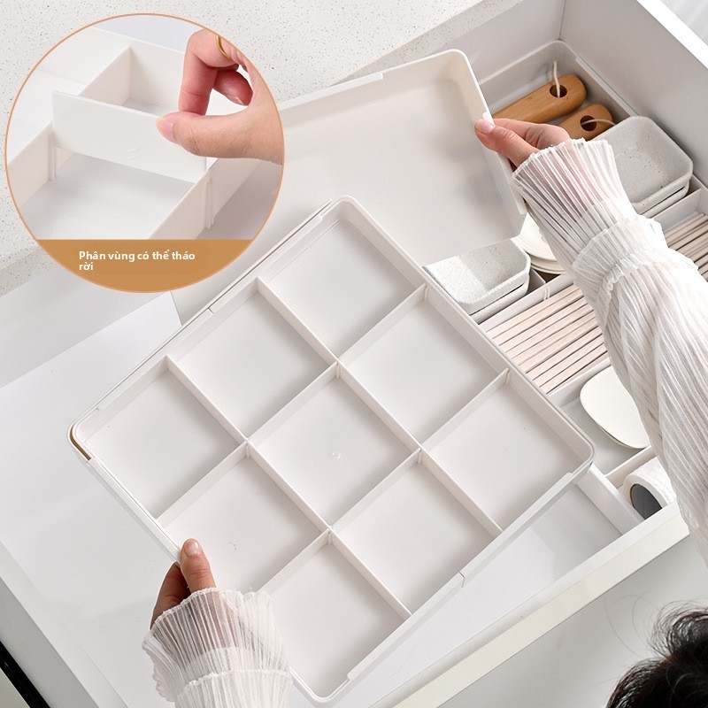 Ngăn kéo đa chức năng có thể thu vào Hộp lưu trữ riêng biệt-cho mỹ phẩm, dụng cụ nhà bếp, đồ dùng văn phòng