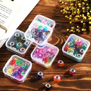 18 / 36 / 54 Hộp Bảo Quản Trang Sức Mini - Hộp Nhựa Trong Suốt Vuông - Hộp Bao Bì Bền PP Chống Bụi