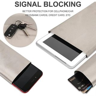 Vải Faraday HOBBYIN, Khối che chắn RFID bằng đồng Niken dẫn điện, Chất liệu Polyester Vải chống bức xạ WiFi / RF EMF EMI RF RFID Che chắn