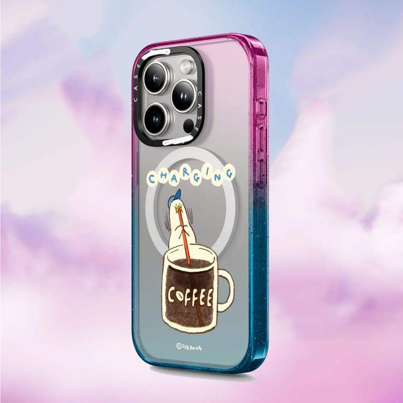 CASECASE X Sạc của Ssebong Cotton Candy Rõ Ràng Cứng Từ Hút Tác Động Cho Apple IPhone 12 13 14 15 16 17 Pro Max Plus Air Có Hộp
