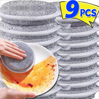 3 / 6 / 9 Miếng Bọt Biển Rửa Chén Dây Bạc Magic - Miếng Bọt Biển Hai Mặt Có Thể Tái Sử Dụng - Dụng Cụ Vệ Sinh Đĩa Chảo Nhà Bếp