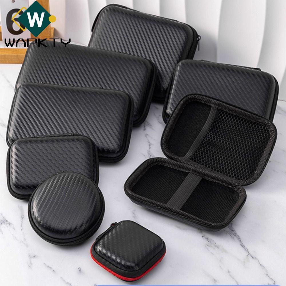 Hộp lưu trữ phụ kiện kỹ thuật số WAPKTY, Túi đựng tai nghe bền chống sốc, Bộ sạc chống mài mòn đa năng EVA