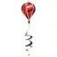 PWSSEND Rainbow Hot Air Balloon, Kích thước khổng lồ Xoay Sequins Gió Spinners, Tiệc sinh nhật Chất liệu nhựa Chiều cao 43,3 inch 4X Bóng bay Cối xay gió Đồ chơi Trang trí ngày lễ