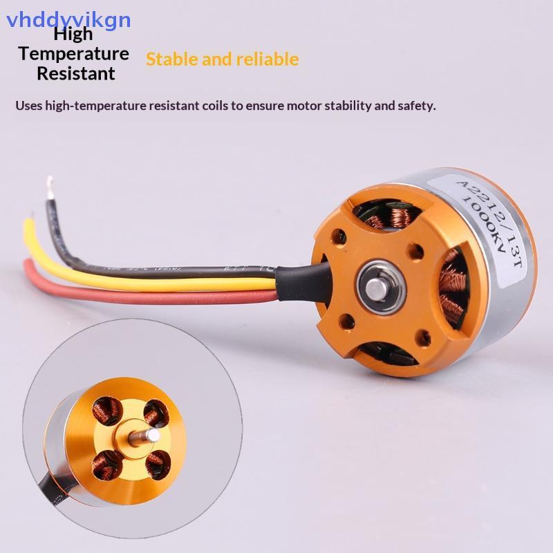 VHDD 1 Bộ 1000KV 1400KV 2200KV A2212 Động Cơ Không Chổi Than Cho Máy Bay RC Máy Bay Nhiều Máy Bay Không Chổi Than Outrunner Động Cơ VN