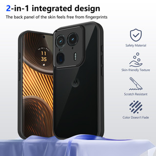 Dành Cho Motorola Moto Edge 50 Ultra Ốp điện thoại Cứng Mờ Da-Cảm Giác Mềm Khung TPU Chống Sốc Mỏng Vỏ