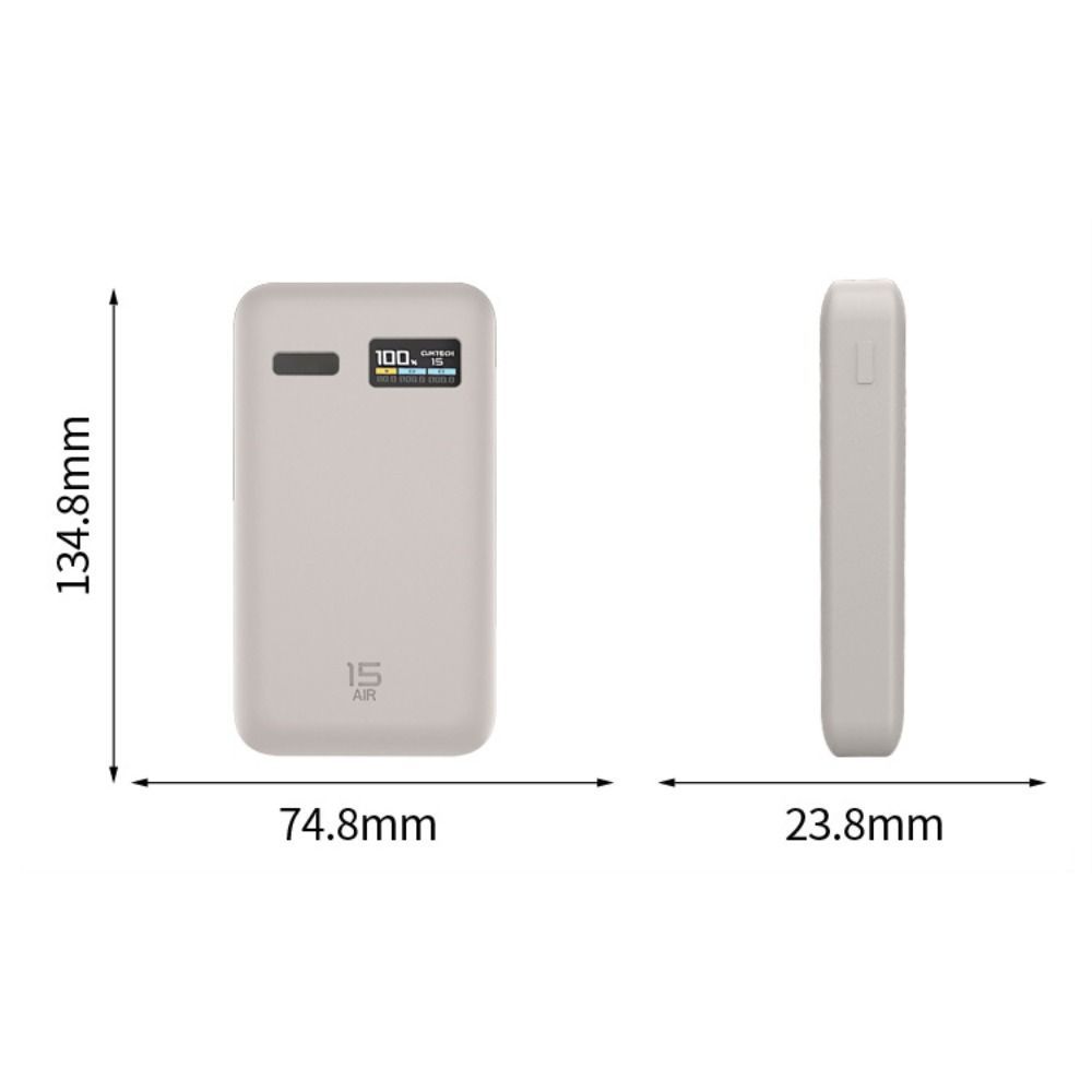 YMIFI Silicone, Bảo vệ chống sốc mềm, Vỏ bảo vệ di động chống bụi màu trơn chất lượng cao cho Du lịch CUKTECH No.15 AIR 15000mAh 100W