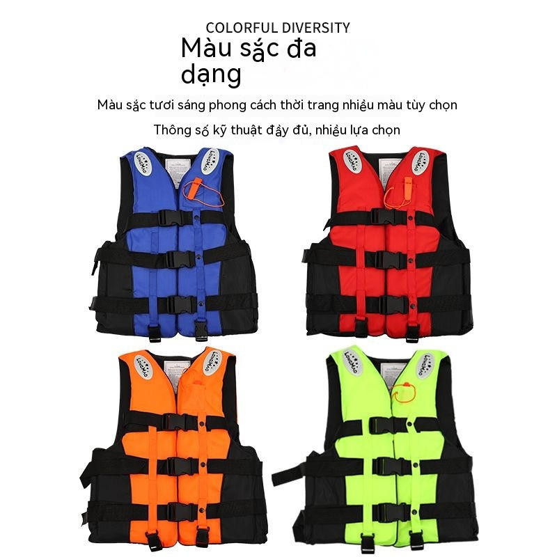 Áo phao nổi dành cho người lớn trẻ em Thuyền Vest bơi chuyên nghiệp Câu cá lặn với ống thở Thiết bị di động Vest cho