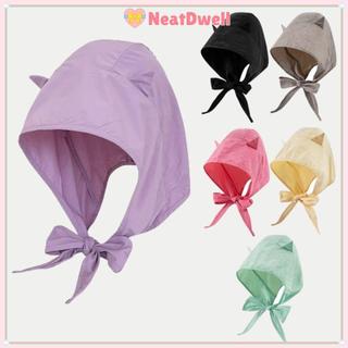 Mũ trùm đầu NEATDWELL cho bé gái, vải polyester khô nhanh, màu sắc thời trang, chống nắng