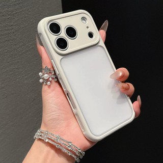 Tản Nhiệt Matte Trong Suốt Acrylic Bảo Vệ Toàn Diện Ống Kính Ốp Lưng Điện Thoại iPhone 17Promax 17pro 12 13 14 15 16 Pro Max Chống Sốc Nam Nữ Vỏ Di Động