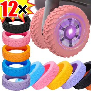 4 / 8 / 12 Vỏ bảo vệ bánh xe hành lý / Vỏ bánh xe im lặng bằng silicon / Bảo vệ bánh xe vali