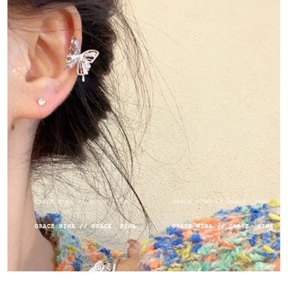 Bông Tai Kẹp Zircon Hình Bướm Phong Cách Hàn Quốc, Không Cần Xỏ Lỗ - Sweet & Tinh Tế
