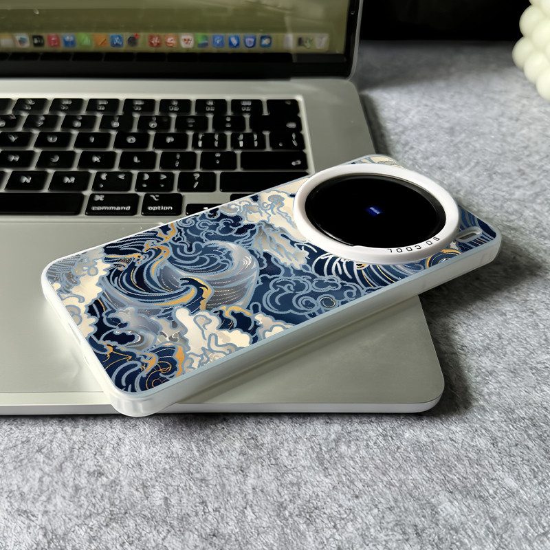 Ốp điện thoại mờ cứng The Great Wave off Kanagawa cho Vivo X300 Pro X200 Ultra X200 Pro X100S Pro X200S X100s X100 Pro X90 X80 X70 Vỏ Vivo chống sốc