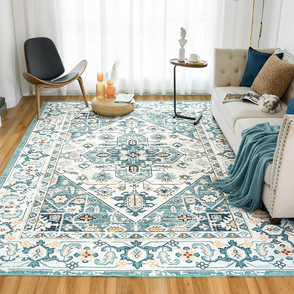 [Hàng sẵn] Thảm Ba Tư phòng khách chất liệu crystal velvet – Mềm êm, dễ lau chùi, trải sofa/bàn trà/phòng ngủ, decor nhà phong cách vintage
