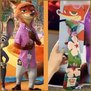 Áo Kéo Cosplay Zootopia 2 Nick Wilde - Phụ kiện dây buộc thời trang cho lễ hội