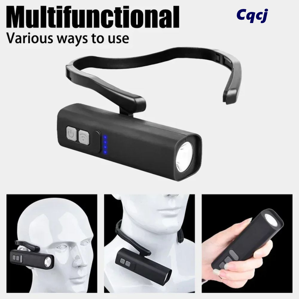 Đèn kẹp tai CQCJ chống nước IPX4, sạc lại được, điều chỉnh được - Perfect cho đi bộ đường dài