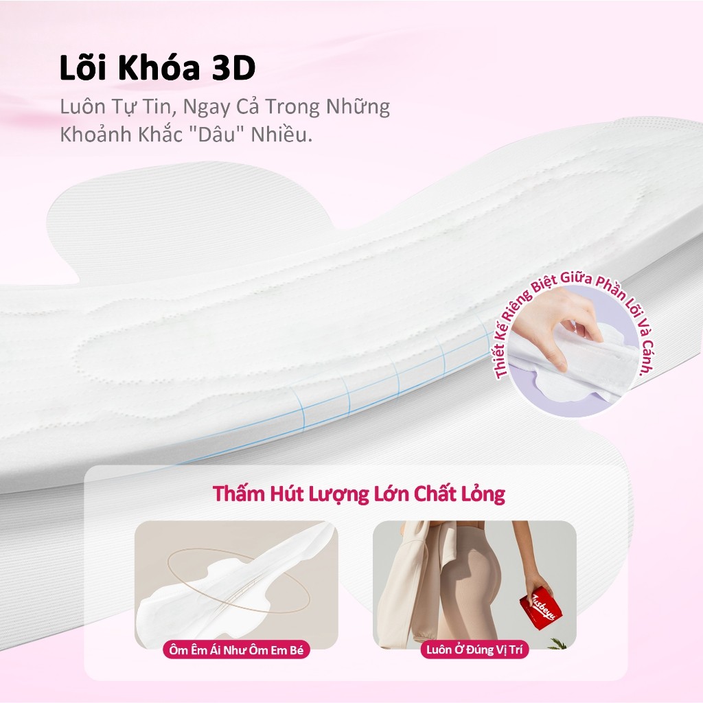 [Combo 6] Băng Vệ Sinh Jusbeyu Siêu Mềm Mỏng Ngày Và Đêm 245mm