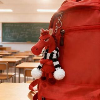 CLEARLINE Sang Trọng Pony Móc Khóa, 2026 Ngựa Linh Vật Hoạt Hình Ngựa Sang Trọng Búp Bê, Sang Trọng Năm Ngựa Linh Vật Búp Bê