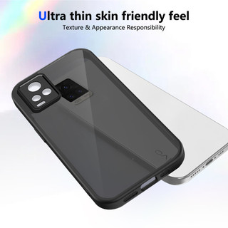 Dành Cho Vivo V20 / V21 / V21E 4G / 5G Ốp điện thoại Cứng Trong Suốt Da-Cảm Giác Mềm Khung TPU Chống Sốc Mỏng