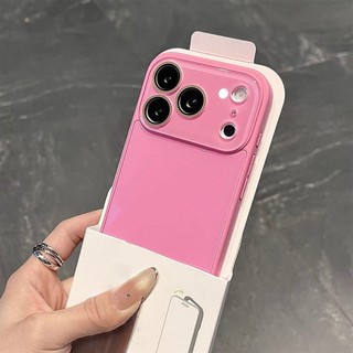 Ốp điện thoại cửa sổ nhỏ kính nhạy băng cao cấp cho iPhone17 16 15 14 13 12 11 Pro Max bảo vệ camera chống sốc chống rơi mặt sau cứng