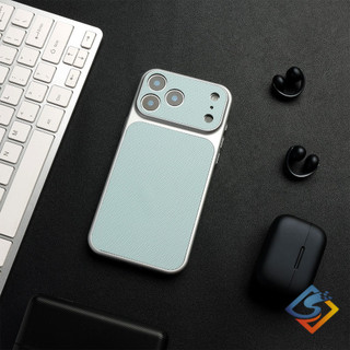 Ốp điện thoại ống kính cửa sổ lớn họa tiết da sang trọng cho IPhone 17 Pro Max 17Air 12 13 14 15 16 Pro Max Vỏ cứng Pc từ tính Vỏ chống sốc