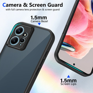 Dành Cho Redmi Note 12 4G Ốp điện thoại Cứng Mờ Da-Cảm Giác Mềm Khung TPU Chống Sốc Mỏng Vỏ
