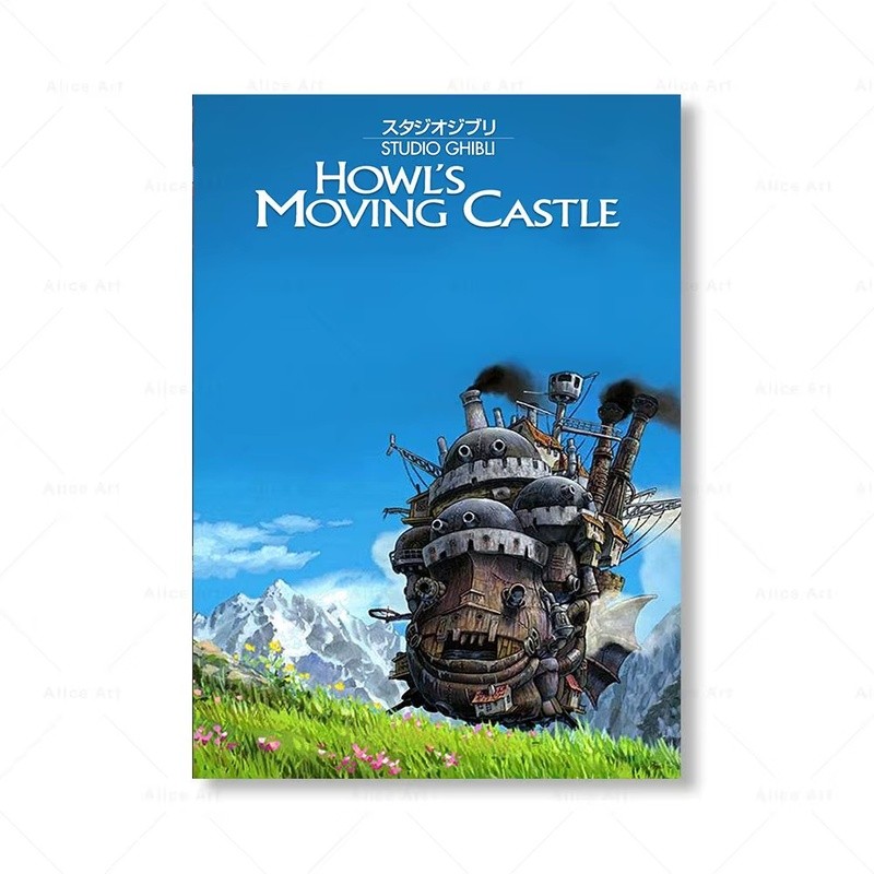 Studio Ghibli Cổ Điển Anime Poster In Spirited Away Totoro Ponyo Canvas Nghệ Thuật Treo Tường Cho Nhà Thanh Cafe Trang Trí