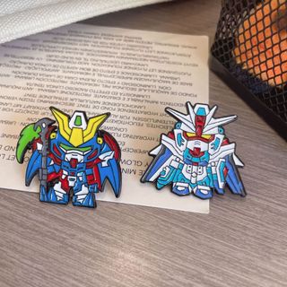 2 Cái / bộ Gundam Robot Di Động Phù Hợp Với Trâm Cài Anime 2D Ngoại Vi Huy Hiệu Túi Trang Trí Pin