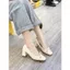 Giày nữ búp bê gót cao 5p phối nơ thời trang
