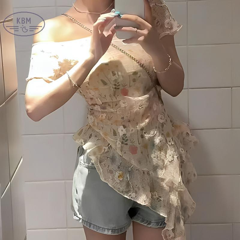Áo Thun Nữ Mùa Hè, Màu Trơn, Cổ Tròn, Tay Ngắn, Kiểu Dáng Ngọt Ngào