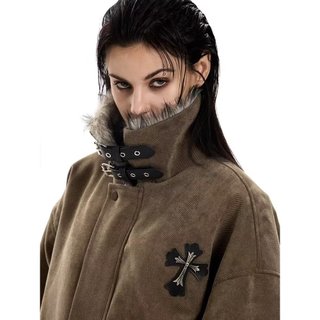 Áo khoác độn cotton nam GKSSS Da lộn phong cách Mỹ thương hiệu hợp thời trang phong cách unisex chất lượng cao