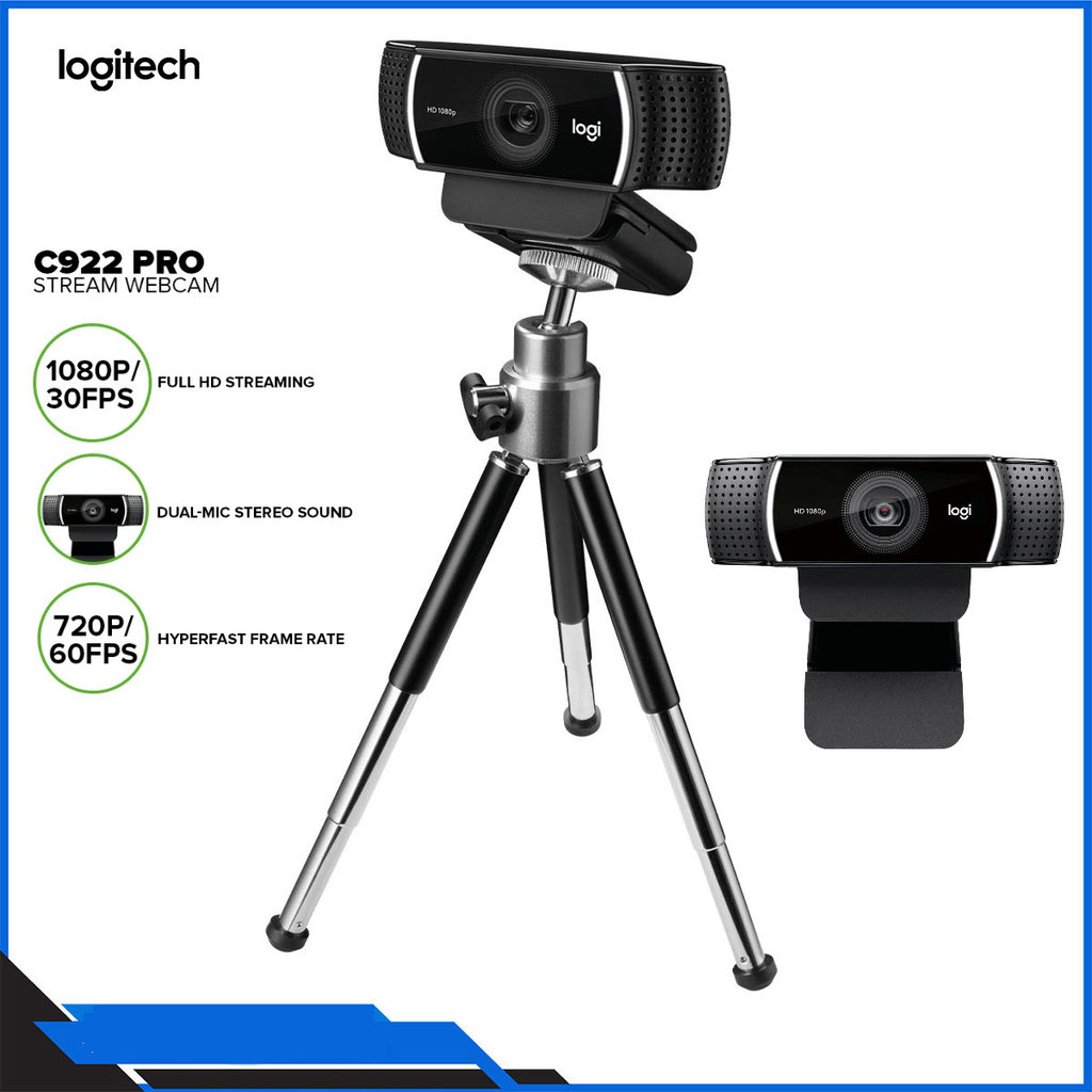 Webcam Logitech C922 Pro Stream Full HD 1080P 30fps Kèm Chân Đế. Tự ...